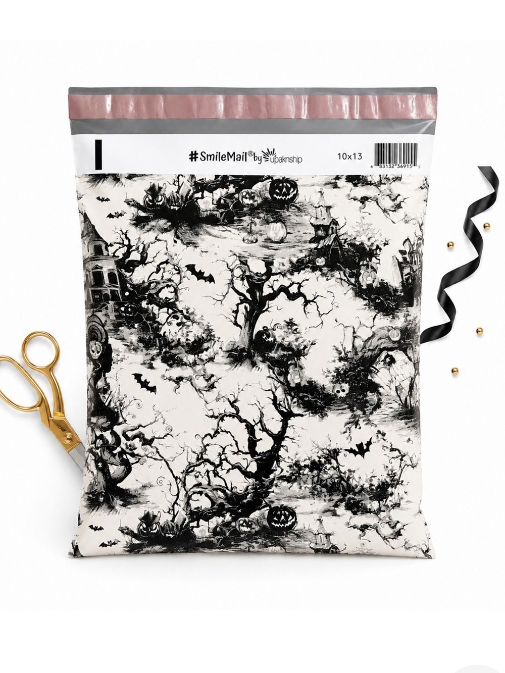 Spooky Halloween Toile Polymailers, 10x13, Pack of 25! - Picture 2 of 2